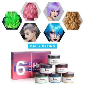 img 3 attached to 🌈 Spdoo Hair Coloring Wax: 6 Colors Unisex Temporary Modeling Hair Wax for Daily & Party Use