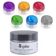 🌈 spdoo hair coloring wax: 6 colors unisex temporary modeling hair wax for daily & party use logo