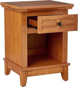 img 2 attached to 🏡 Charming Arts & Crafts Cottage Oak Night Stand - Home Styles