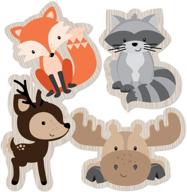 🦊 set of 20 woodland creature animal shaped decorations - essential diy baby shower or birthday party supplies logo