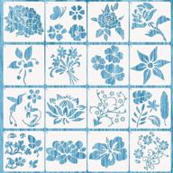 enhance your décor with asmpio 16-piece reusable flower stencils for wood, walls, fabric & pillows logo