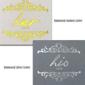 img 3 attached to His and Hers Wedding Vow 📔 Books - Linen Hardcover Keepsakes (Set of 2)