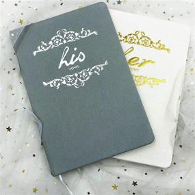 img 4 attached to His and Hers Wedding Vow 📔 Books - Linen Hardcover Keepsakes (Set of 2)