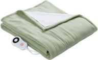 🔌 stonecrest reversible electric blanket heated throw: 50"x60" with 5 setting controller, auto-off, etl certified logo