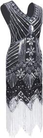 img 2 attached to 💃 Women's Sequin-Beaded Tassel Flapper Accessories, Clothing, and Dresses