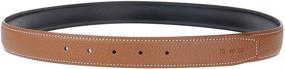 img 3 attached to Genuine Leather Replacement 👔 Strap Reversible Men's Belt Accessory