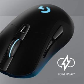 img 2 attached to 🖱️ Logitech G703 Lightspeed Wireless Gaming Mouse with Hero 16K Sensor and PowerPlay Compatibility, Lightsync RGB, Lightweight 95G+10G Optional, 100-16,000 DPI, Rubber Side Grips - Black