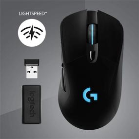 img 3 attached to 🖱️ Logitech G703 Lightspeed Wireless Gaming Mouse with Hero 16K Sensor and PowerPlay Compatibility, Lightsync RGB, Lightweight 95G+10G Optional, 100-16,000 DPI, Rubber Side Grips - Black