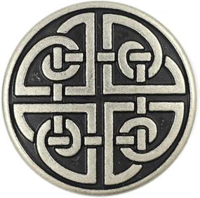 img 4 attached to 💠 Bezelry Celtic Shield Knot Buttons – Set of 10 Metal Shank Buttons, 25mm (1 inch), Antique Silver