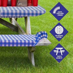 img 1 attached to 🍽️ Sorefy Tablecloth Checkered Flannel 3 Piece: Stylish and Durable Décor Essentials