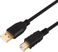 🖨️ tanbin 40ft printer cable - high-speed usb 2.0 type a male to type b male cord for hp, canon, lexmark, epson, dell, xerox, samsung, and more logo