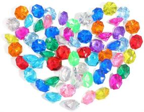 img 4 attached to 💎 Liangfen 12-Pcs Assorted Pirate Gemstones - Acrylic Treasure Gems for Table Scatter, Vase Fillers, Events, Weddings, Arts & Crafts, Birthdays, Christmas Decorations, Favors