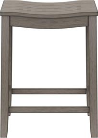 img 1 attached to 🪑 Hillsdale Fiddler Backless Counter Stool in Aged Gray - Elegant and Versatile Seating Option