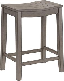 img 3 attached to 🪑 Hillsdale Fiddler Backless Counter Stool in Aged Gray - Elegant and Versatile Seating Option