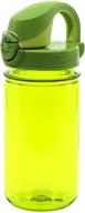 nalgene kids on the fly water bottle: leak proof, durable & carabiner friendly (green, 12 oz) – bpa/bps free logo