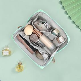 img 1 attached to 👜 MAANGE Small Makeup Bag: Waterproof Portable Storage for Traveling - Mint Green