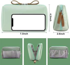 img 3 attached to 👜 MAANGE Small Makeup Bag: Waterproof Portable Storage for Traveling - Mint Green