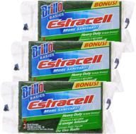 🧽 brillo basics estracell heavy duty scrub sponge - 3 count, 3-pack (total of 9) - superior cleaning power! logo