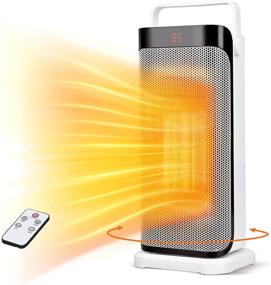 img 4 attached to 🔥 Air Choice Electric Space Heater: Fast-heating Ceramic Heater with Remote Control, Oscillation, Timer, and Safety Features - Ideal for Home, Bedroom, and Office