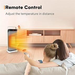 img 2 attached to 🔥 Air Choice Electric Space Heater: Fast-heating Ceramic Heater with Remote Control, Oscillation, Timer, and Safety Features - Ideal for Home, Bedroom, and Office