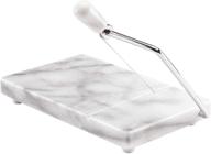 gray marble cheese slicer with steel arm - 8” x 5” serving tray logo