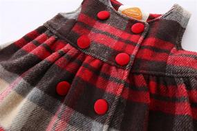 img 1 attached to 👗 Mud Kingdom Faux Wool Holiday Girls Dresses - Plaid Sleeveless Loose Fit