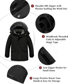 img 1 attached to ZSHOW Winter Hooded Quilted Windproof Boys' Clothing: Jackets & Coats