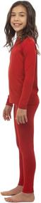 img 2 attached to 🌡️ Ultra Warm Bodtek Girls' Thermal Long Underwear Set: Cozy Fleece Lined Long Johns for Kids, Ideal Pajamas or Base Layer Leggings & Shirt