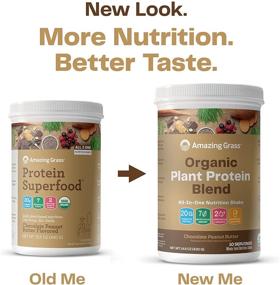 img 3 attached to 🌱 Amazing Grass Organic Plant Protein Blend: Vegan Protein Powder with Beet Root, Chocolate Peanut Butter, 18 Servings - All-In-One Nutrition Shake