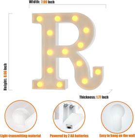 img 3 attached to 🔆 Enhance Your Décor with YOUZONE LED Letter Lights: Remote Control, Timer, Dimmable & Battery Powered for Events, Weddings, Parties & More (RC-R Version)