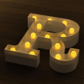 img 2 attached to 🔆 Enhance Your Décor with YOUZONE LED Letter Lights: Remote Control, Timer, Dimmable & Battery Powered for Events, Weddings, Parties & More (RC-R Version)