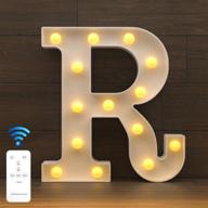 🔆 enhance your décor with youzone led letter lights: remote control, timer, dimmable & battery powered for events, weddings, parties & more (rc-r version) логотип