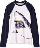 🦈 spotted zebra rashguard shark: superb boys' clothing for swim adventures logo