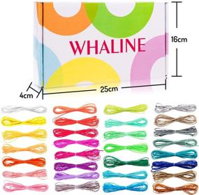 img 2 attached to Whaline 30 Colors Plastic Lacing Cords with Keychain Clips, Hooks, Clasps in a Box - Gimp Bracelet Making Scoubidou Strings for Christmas Decor, DIY Craft Jewelry Making (492 feet)