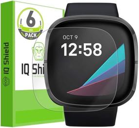 img 4 attached to Набор пленочных защитных экранов IQ Shield Clear Film (6 шт) для Fitbit Versa 3 / Fitbit Sense - защита от пузырьков.