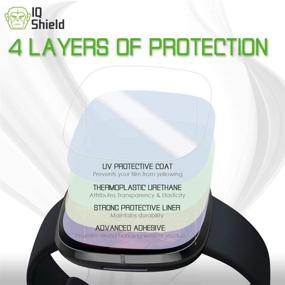 img 3 attached to Набор пленочных защитных экранов IQ Shield Clear Film (6 шт) для Fitbit Versa 3 / Fitbit Sense - защита от пузырьков.