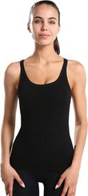 img 1 attached to 🏋️ Women's Racerback Workout Tank Tops: SELF·FREE Tight Ribbed with Built-in Bra for Running, Yoga, and Athletic Activities