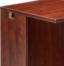 img 1 attached to 🍒 Lorell Cherry Corner Desk - 36x42x29.5 Inches