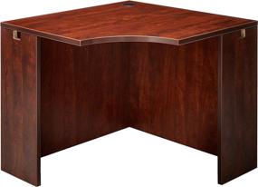 img 4 attached to 🍒 Lorell Cherry Corner Desk - 36x42x29.5 Inches