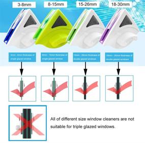 img 2 attached to 🪟 Baffect Magnetic Glass Cleaner Squeegee: The Ultimate 3-8mm Window Cleaning Tool