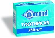 💎 алмазные зубочистки - 750 штук, плоский дизайн логотип
