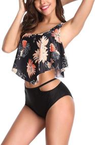 img 3 attached to Eternatastic Bathing Ruffled Waisted BK Floral