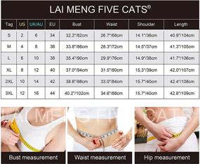 img 3 attached to LAI MENG FIVE CATS Sleeveless Women's Clothing for Dresses