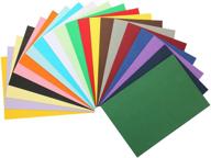 🎨 vibrant construction paper cardstock assorted colors - pack of 100 sheets! logo