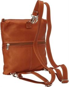 img 1 attached to Piel Leather Convertible Multi Pocket Chocolate