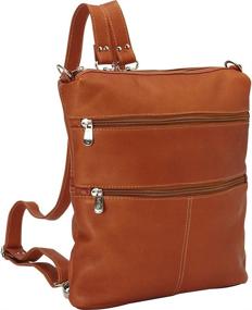 img 3 attached to Piel Leather Convertible Multi Pocket Chocolate