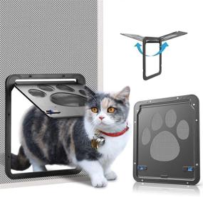img 4 attached to Premium Lockable Magnetic Flap Pet Screen Door - Convenient & Secure Access for Dogs and Cats