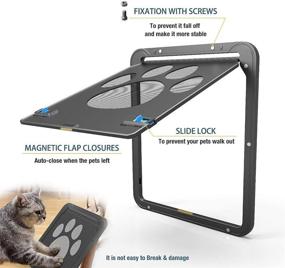 img 2 attached to Premium Lockable Magnetic Flap Pet Screen Door - Convenient & Secure Access for Dogs and Cats