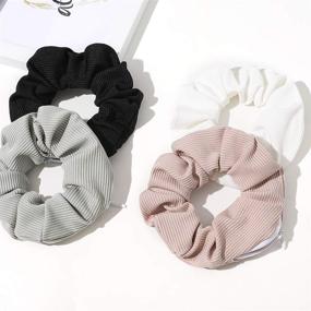 img 3 attached to 🎀 Stash Scrunchies with Hidden Zipper Pocket for Hair Ties – Ponytail Holders