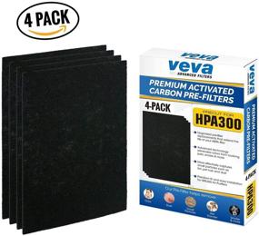img 3 attached to VEVA Precut Premium Carbon Pre Filters 4 Pack for HPA300 HW Air Purifier - Easy Installation & Advanced Filtration